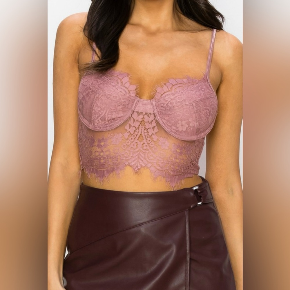 Floral lace bralette
